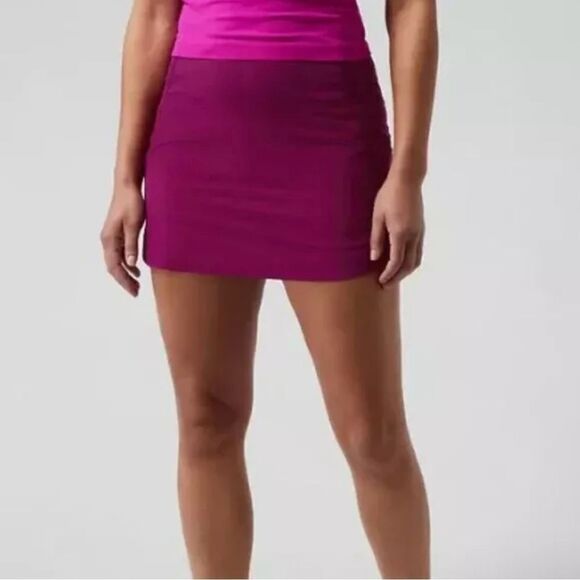 ATHLETA Run With It 14” Skort Skirt Exotic Fuchsia Tennis Women's Size XXS - Picture 1 of 12